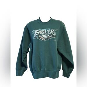 Vintage 1997 Pro Player Eagles Crewneck Sweater - Dark Green